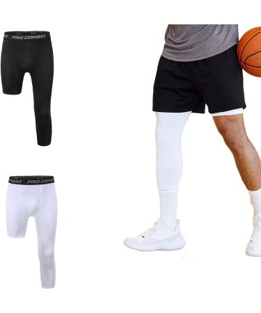 Jonscart Men's Compression Capri Tights Pants - Black, Size Large - Buy Online on SooperMarket.com