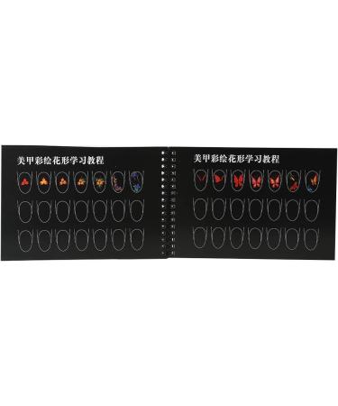 Nail Art Practice Book Simple & Easy to Use Cost-saving. Suitable for Beginners Multiple Nail Types. Nail Art Training Tool for Manicure Novel Practice (painted flowers) - Buy Online on SooperMarket.com