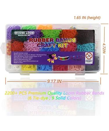 2400+ Loom Rubber Bands Kit - 15 Colors in 6 Tie-Dye and 9 Solid - Bracelet Making Refill Set for Kids - Includes Multifunction Loom and Manual - Perfect Gift for Boys and Girls - Buy Online on SooperMarket.com