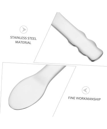 WOFASHPURET Stainless Steel Spoon Facial Cosmetic Spoon Glass Octopus Ornament Anti Wrinkle Eye Cream Mini Spoons Mini Scoops Clay Blenders Facial Cream Spoons Make up Baby Scraper 6.5x2x0.2cm Silver - Buy Online on SooperMarket.com