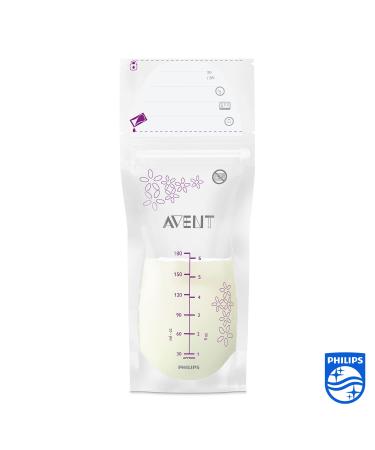 Philips Avent 180ml Breast Milk Storage Bags - Pre-Sterilized 25 Pack | Ideal for Freezing & Storing Breast Milk - Buy Online on SooperMarket.com
