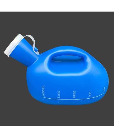 Male Urinal Bottle Camping Toilet Urine Bottle Urinals for Men - 2000mL Thick Plastic Mens Bedpan Bottle with Lid - Male Portable Pee Bottles - Travel Urine Collection Containers - Buy Online on SooperMarket.com