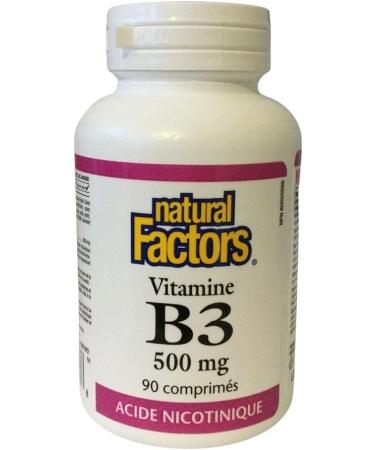 NATURAL FACTORS B-3 Niacin 500Mg 90 Count - Buy Online on SooperMarket.com