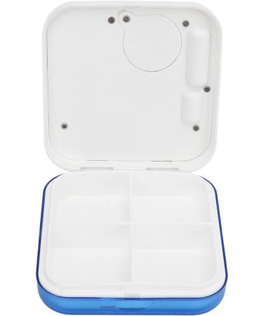 Smart Medication Organizer with Timer Bell Vibration Reminder 4 Compartments Medicine Box for Portable Storage Blue - Buy Online on SooperMarket.com