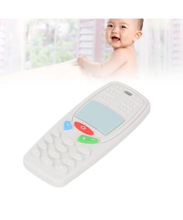 Silicone Baby Teething Toy - Mobile Phone Shaped Chew Toy (Milky White) - Buy Online on SooperMarket.com