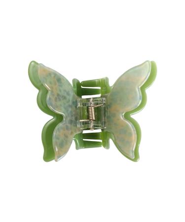 Vctitil Double Layer Butterfly Acetate Hair Claws Hair Clips Ponytail Holders Shark Clip Barrettes Hair Accessories for Women Girl Thin Thick Hair(green)