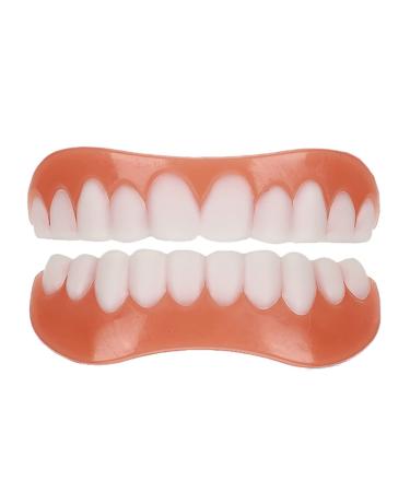 Fake Teeth Dental Veneers for Temporary Teeth Restoration Dentures Teeth for Upper and Lower Jaw Natural Shade