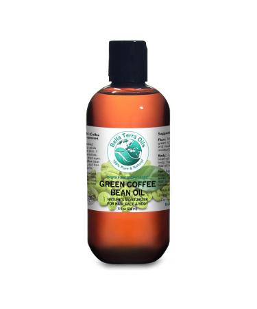 Bella Terra Oils Green Coffee Bean Oil. 8 oz. 100% Pure. Cold-pressed. Unrefined. Organic. Single Ingredient. Rich in Antioxidants. Natural Moisturizer for Face and Body 8 Fl Oz (Pack of 1)