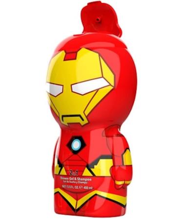 Air-Val Marvel Iron Man 2-in-1 Shower Gel & Shampoo - 3D Figure with Great Fragrance for Children and Adults (400 ml) - Buy Online on SooperMarket.com