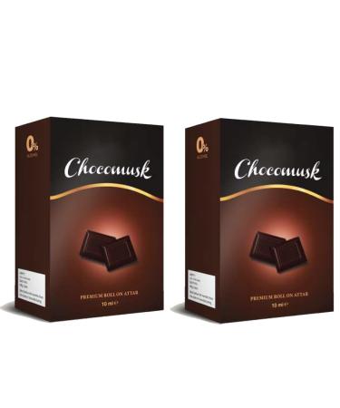 BlueQueen The Original Chocomusk Pheromone Infused Essential Oil Roll-On Cologne - Unisex For Men and Women - 10Ml Pack of 2