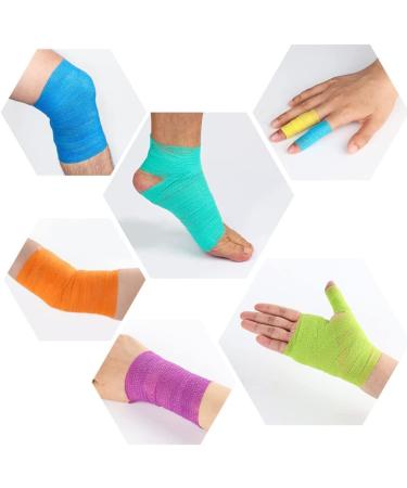 Breathable Self Adherent Wrap 12pcs Athletic Elastic Non Woven Cohesive Bandage for Sports First Aid Medical Wrist Ankle Sprains Swelling and Vet Wrap - Buy Online on SooperMarket.com