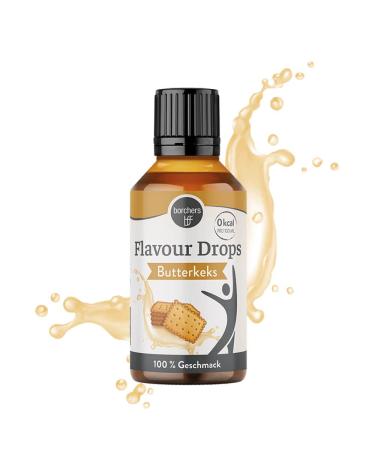 borchers Flavour Drops Butter Biscuits | 0 calories | Liquid Sweetener | for cooking and baking | 30 ml