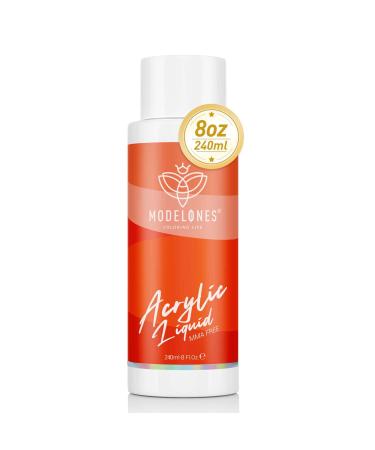 Modelones 8 oz Monomer - Professional Monomer Acrylic Nail Liquid - 240ml Acrylic Monomer Liquid for Acrylic Powder, Acrylic Nails Extension - MMA Free, Non-Yellowing A2-8oz Monomer