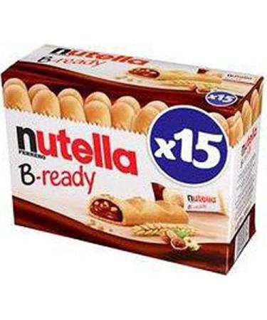 Nutella B-Ready x 15 Bars | Wafers Filles with Hazenut Cocoa | Easy Snack | On The Go to Work - Home Nutella Bars | Individually Wrapped | Easy to Go | Sold by EPL - Buy Online on SooperMarket.com