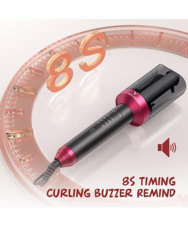 Automatic Curling Iron - 1 Inch Ceramic Ionic Auto Hair Curler with Adjustable Heat Fast Heating & Safety Features - Buy Online on SooperMarket.com