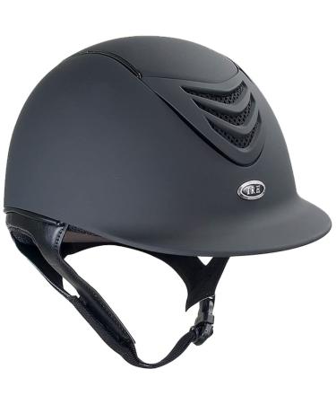 IRH INTERNATIONAL RIDING HELMETS Equestrian-Helmets Horseback Riding Safety Ergonomic Equestrian IR4G Helmet Matte Black w/ Matte Black Vent Medium