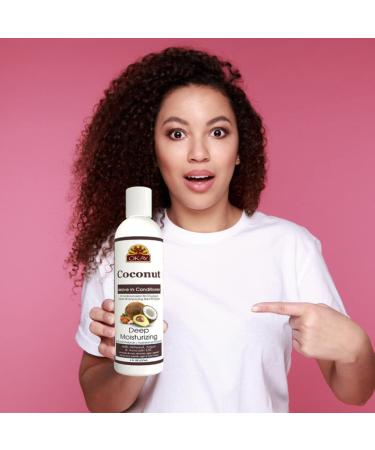 Okay Pure Naturals Deep Moisturizing Leave-In Conditioner - Coconut 8 fl oz (237 ml) | Hydrating Hair Care - Buy Online on SooperMarket.com