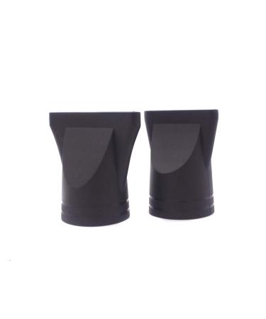 2PCS Non-Universal Professional Black Plastic Salon Hair Dryer Nozzle Replacement Narrow Concentrator Special for Outer Diameter 4.5cm(1.77Inch) and 4.6cm(1.81Inch) Hairdressing Styling Tool