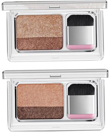 Eyeshadow Waterproof Two-Color Lazy Eyeshadow Double Colors Glitter Eyeshadow Waterproof Long Lasting for Beginner Pearl Camel Assorted Color - Buy Online on SooperMarket.com