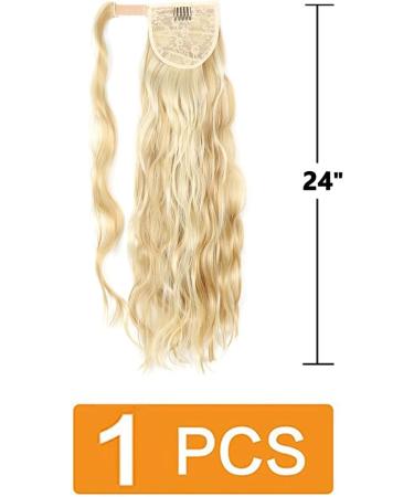 Ponytail Extension: Synthetic Long Curly Wrap Around Hair Tie for Women - 24 inch - Buy Online on SooperMarket.com