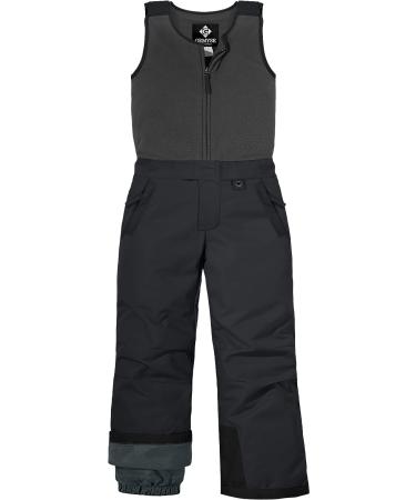 GEMYSE Kid's Insulated Waterproof Ski Bib Overalls Winter Snowboarding Pants 10-12 Classic Black