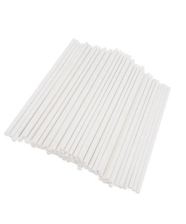 ABOOFAN 50pcs Lollipops Candy Stick Chocolate Lollipop Sticks DIY Candy Cake Pop Sticks Cake Sticks Cake Paper Sticks Paper Lollipop Sticks Food Grade White Chocolate Candies White medium