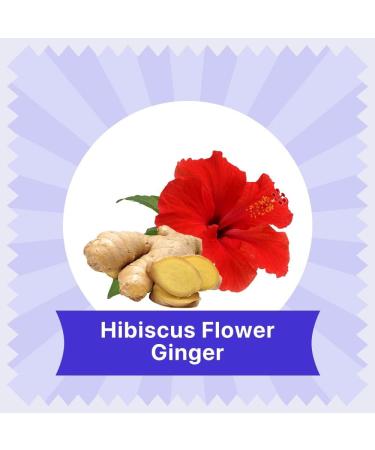 BLUE TEA - Hibiscus Ginger Herbal Tea - 36 Tea Bags (Pack of 2) || CAFFEINE FREE |Detox - Soothing Tea| Vegan - Gluten Free - Tin Packing(18X2) - Buy Online on SooperMarket.com