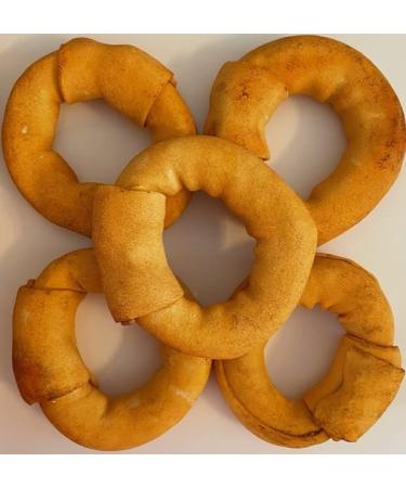 Rawhide Donuts for Dogs - Honey Flavour (Size 3.5'' Pack of 5)