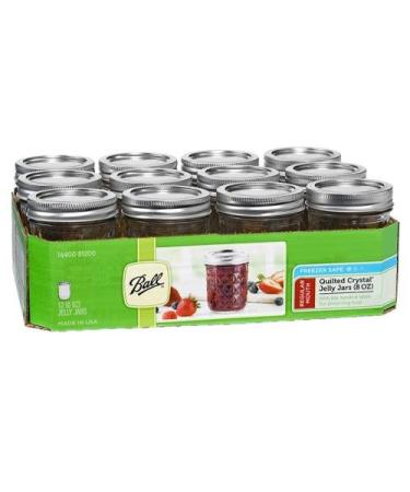 Ball Jar Quilted Crystal Jelly (Case of 12), 8 oz