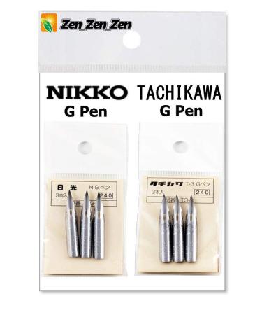 Tachikawa Nikko G Pen Nib 3-Pics Set G Pen Nib 3-Pics Set and Anti Rust Paper included zen_zen_zen Original Package