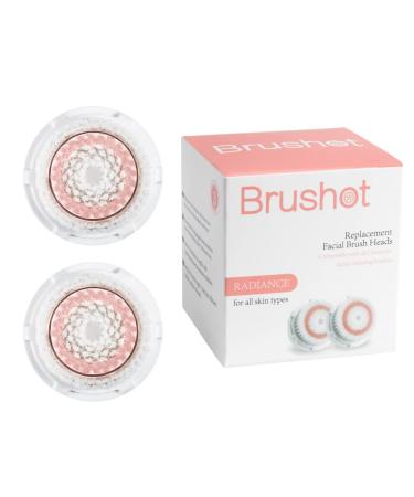 Brushot 2 Pack Compatible Radiance Brush Head Replacement for Mia 1, 2, 3, Alpha Fit, Smart Profile Uplift - 2 Count - Buy Online on SooperMarket.com