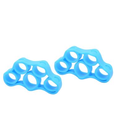 Finger Strength Trainer 2pcs Portable Environmentally Friendly Finger Movement Enhance Finger Grip Finger Strengthener for Recovery for Elderly Light Blue 6.6lb