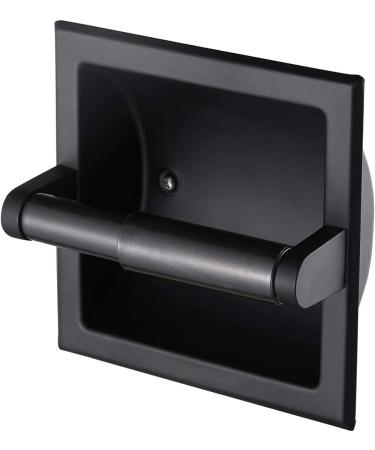 Recessed Toilet Paper Holder Wall Toilet Paper Holder Brushed Nickel Recessed Toilet Tissue Holder Includes Rear Mounting Bracket Black