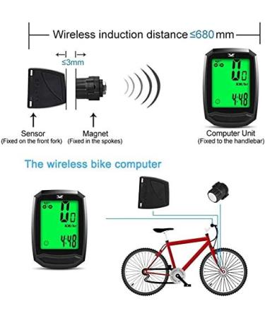 Waterproof Wireless Bicycle Speedometer LCD Odometer | Multi-Function Bike Computer - Buy Online on SooperMarket.com