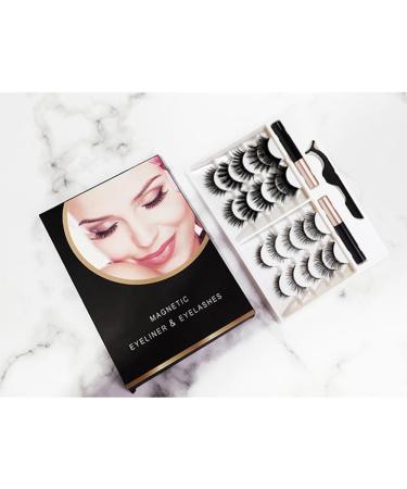 Dawafit Magnetic Eyelashes with Eyeliner Kit 10 Pairs Reusable Magnetic Eyelashes 3D Magnetic False Eyelashes(A) - Buy Online on SooperMarket.com