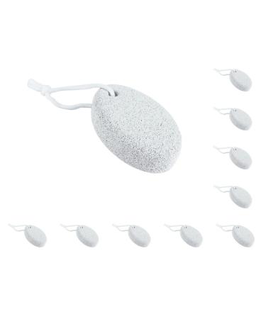 10 Set of Rubbing Stone Feet Removing Dead Skin Calluses Grinding Tools Volcanic Rock Massage Pedicure 10 Set of (Grey)