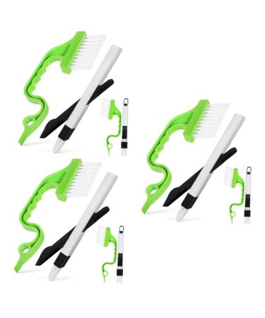 FRCOLOR 12 Pcs Brush Window Cleaning Tools Handheld Window Cleaners Tight Corner Cleaners Door Track Cleaners Household Ceramic Tile Window Slot Window Rail Vent Plastic As Shownx3pcs mediumx3pcs