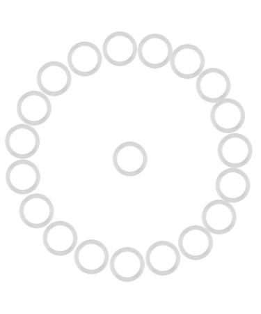 20 pieces of pacifier chain silicone ring O-rings pacifier ring silicone for infant clips adapter holder for baby show or birthday present (transparent)