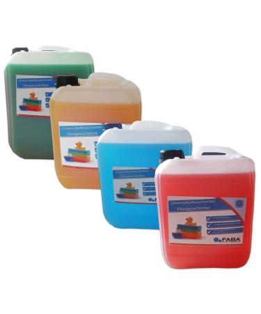 Liquid detergent heavy duty detergent 4x5 L colorful red orange green blue