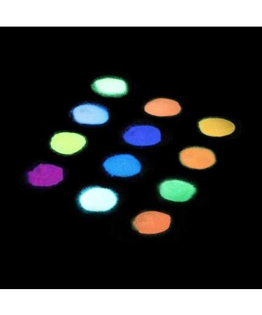 12 Colors Glow in The Dark Pigment Powder 20g/0.7oz - Non-Toxic Luminous Powder for Epoxy Resin, Slime, Nails, Paint, Halloween Art and Crafts - Buy Online on SooperMarket.com