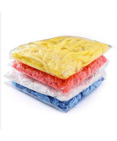 100Pcs Disposable Elastic Plastic Shower Caps - Blue | For Spa, Home Use, Hotel, and Hair Salon - Buy Online on SooperMarket.com