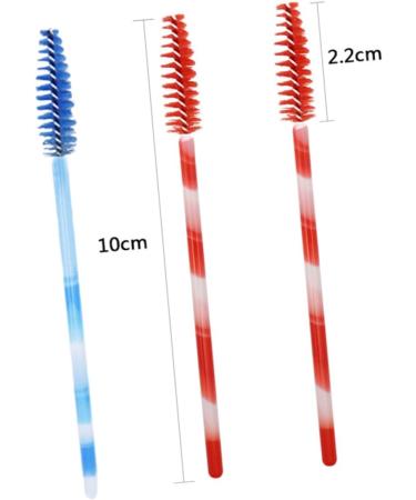 BELLIFFY 100pcs Nylon Eyelash Brush Lash Bonder Lash Lengthening Mascara Eyelash Remover Eyelash Mascara Red Size 1 Red - Buy Online on SooperMarket.com