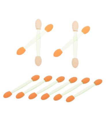 Gogogmee 100pcs Double Ended Eyeshadow Brush Cosmetic Applicator Sponge Eyeshadow Stick Dual-side Makeup Tool Eye Makeup Applicator Latex Sponge Cosmetic Tool Makeup Brush 6.5x1.3cm Green