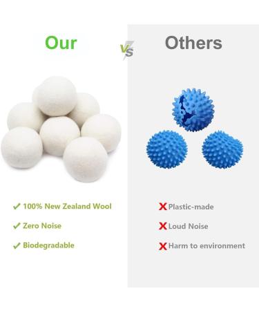 New Zealand Sheep's Wool Dryer Balls - Natural Fabric Softener for Tumble Dryers - Buy Online on SooperMarket.com