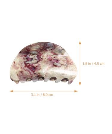 Acetate Hair Jaw Clips - White Purple Tortoise Shell French Hair Clamps for Women and Girls - Korean Style Hair Accessories - Set of 6 - Buy Online on SooperMarket.com