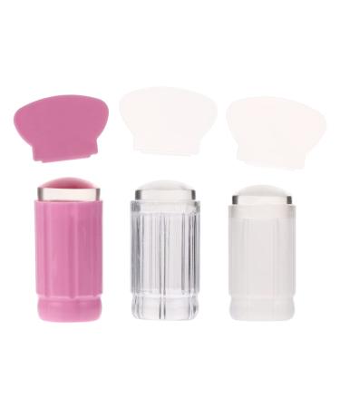 Minkissy 6st nail art silicone stamp nail stamp head made of silicone picture stamp nail art stamper scraper joint stamp heads clearer stamp marshmallow pebble plug-in board manicure as shown