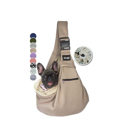 Dog carrier bag carrying bag for dogs natuya carrier with mains bag for carrier dogs cat hands free pet bag-buckle net pocket pocket pocket (khaki) khaki for pets 5-15 lbs