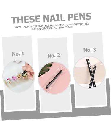 PLAFOPE Nail Pen Gel Nail Tool Nail Drawing Pen Nail Dotting Painting Drawing Pen Drawing Painting Liner Pens Extension Gel Pen Nail Art Tips Builder Pen Manicure Dotting Pen Abs - Buy Online on SooperMarket.com