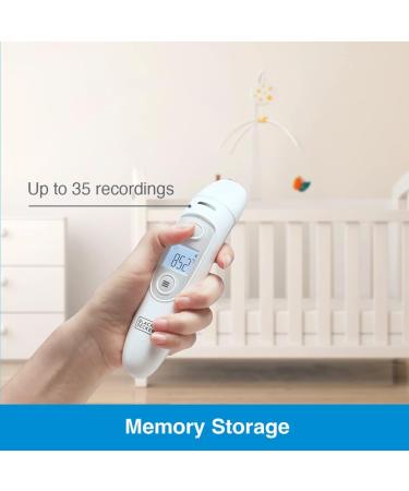 BLACK+DECKER 3-in-1 Infrared Thermometer | Fever Alarm, Forehead/Ear/Object Modes | Fast Response Time, Auto Shutdown | Mute Function for Babies (BDXTMB100) - Buy Online on SooperMarket.com