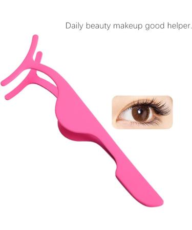 False Eyelash Applicator Set - 2PCS Stainless Steel Tweezers for Easy Magnetic Eyelash Application | Pink & Black - Buy Online on SooperMarket.com